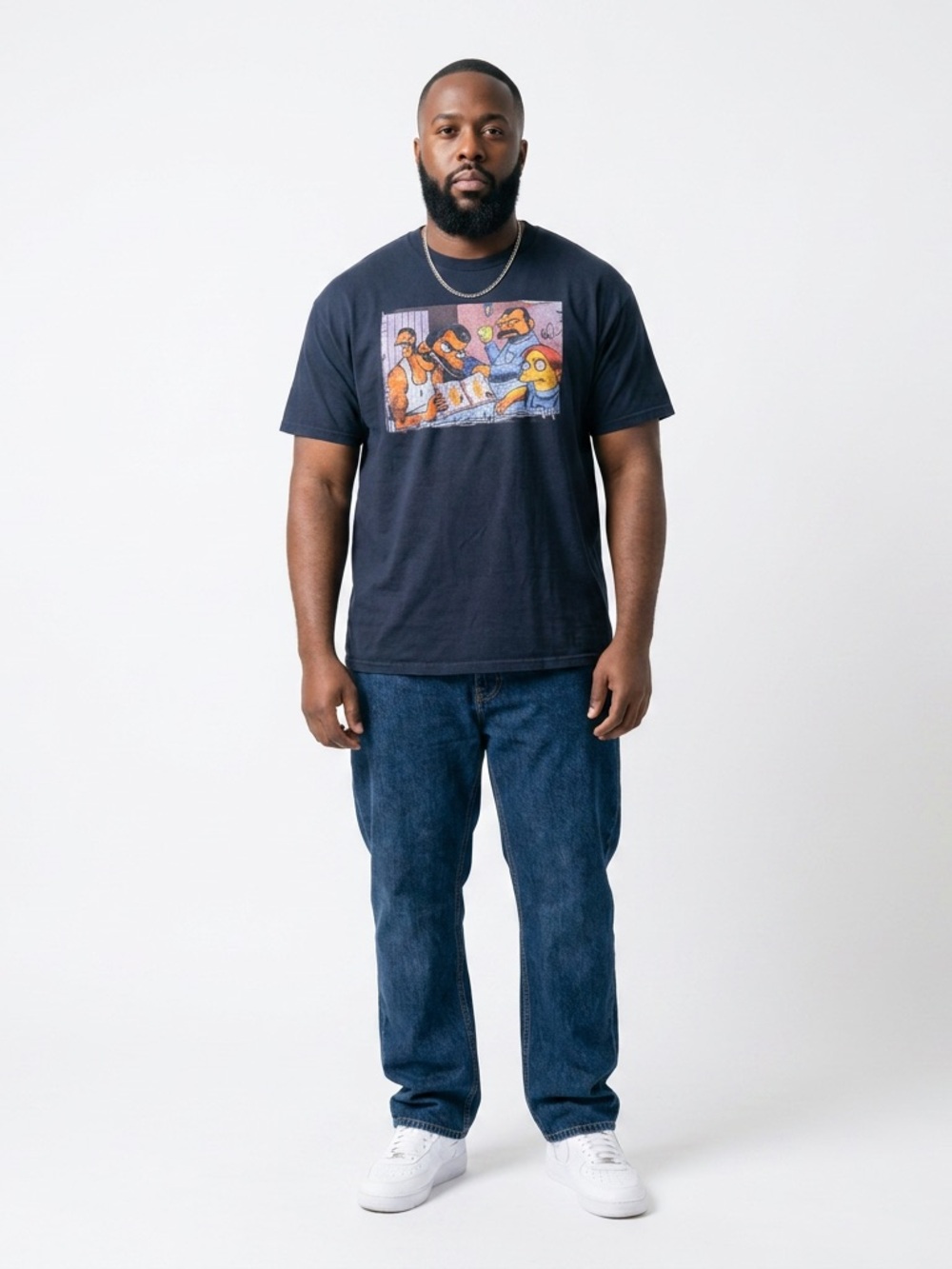 Vintage Simpsons “Blood In Blood Out”Black Graphic Crewneck T-Shirt